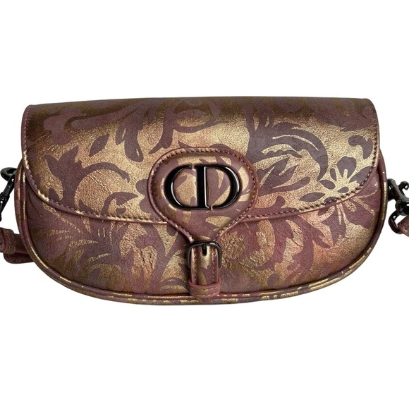 Dior East West Bobby Metallic Floral Shoulder Bg - Picture 4 of 13